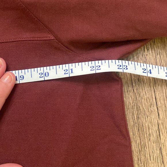 Ted Baker London Mens MMB-LYDNEY Maroon 1/4 Zip Long Sleeve Collared Top Size 5 - Picture 7 of 13